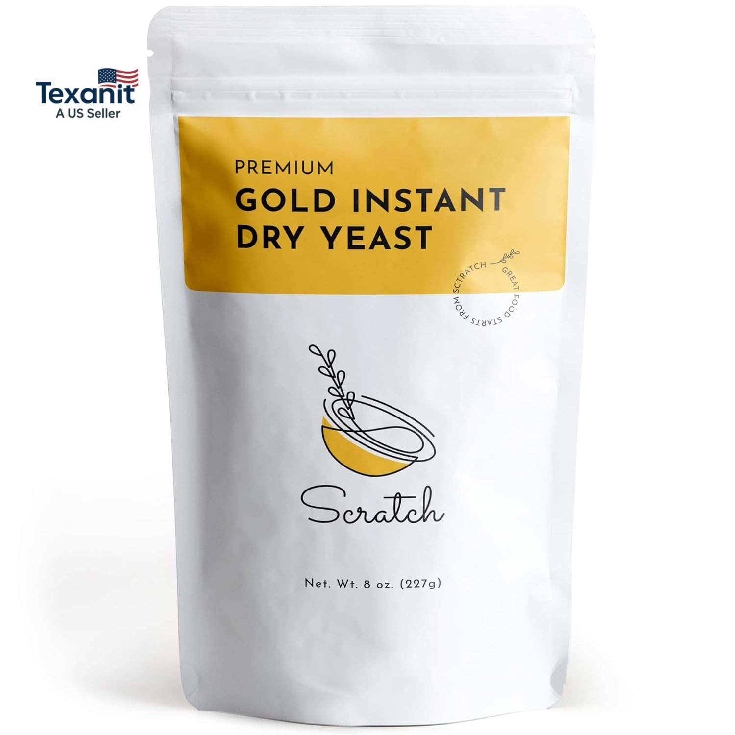 Gold Yeast - Instant Dry Yeast for a Rapid Rise - Add Straight to Dry Mix - Perf