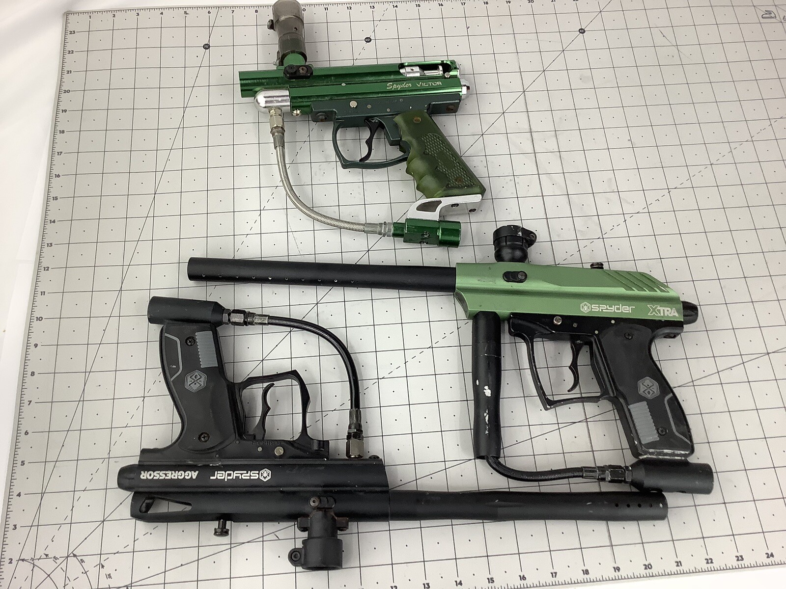 UNTESTED! - Paintball Marker Lot of 3 Pistols AS-IS For Parts Spyder