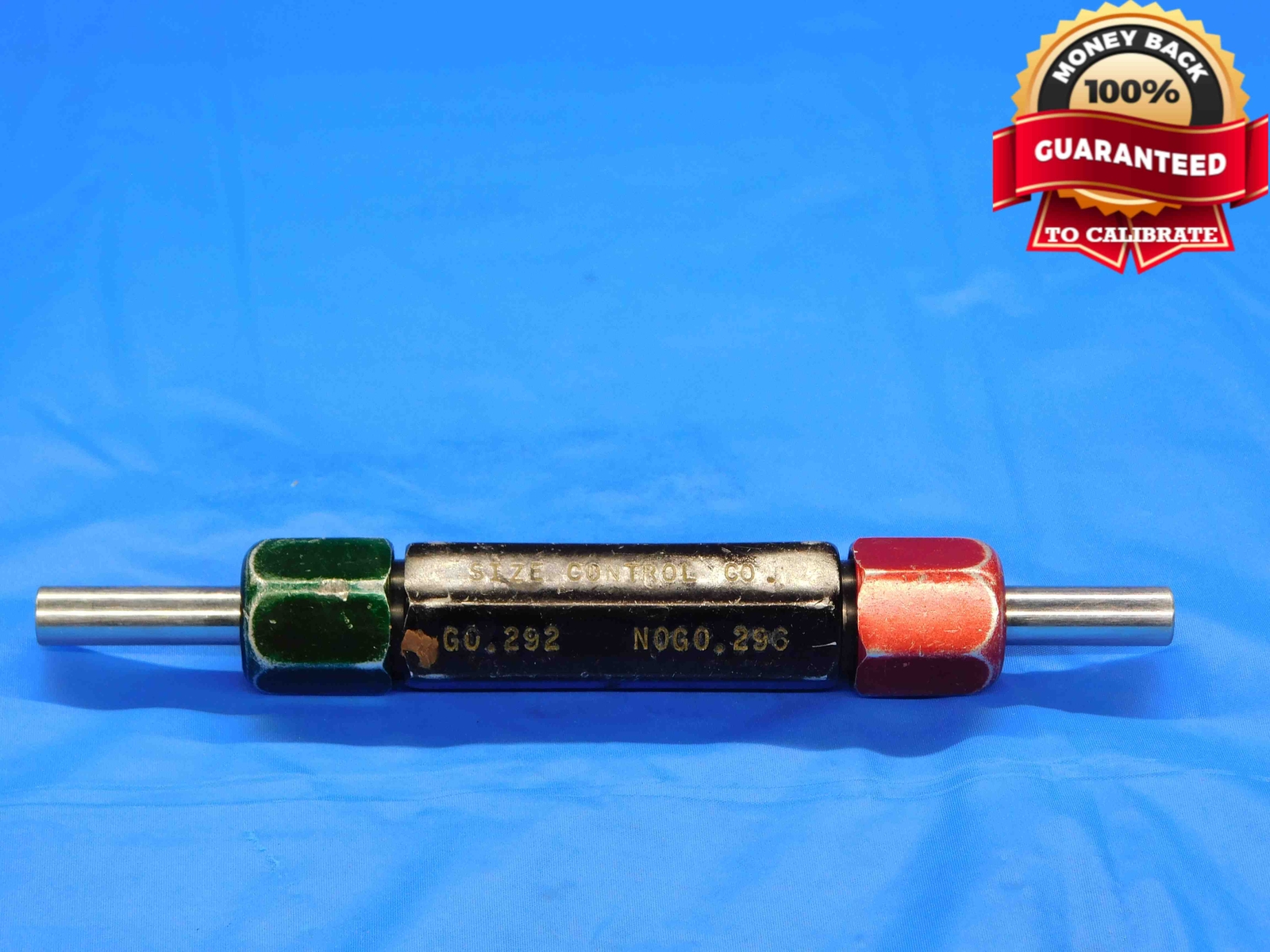 .2920 & .2960 CL Z PIN PLUG GAGE GO NO GO .2969 -.0009 19/64 7.417 mm .292 .296