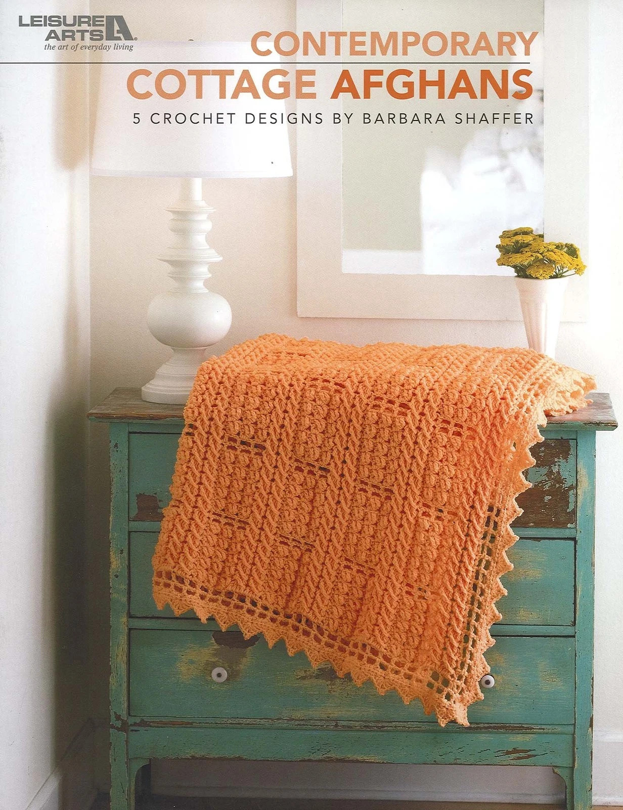 Contemporary Cottage Afghans Crochet Patterns Barbara Shaffer Leisure Arts Book