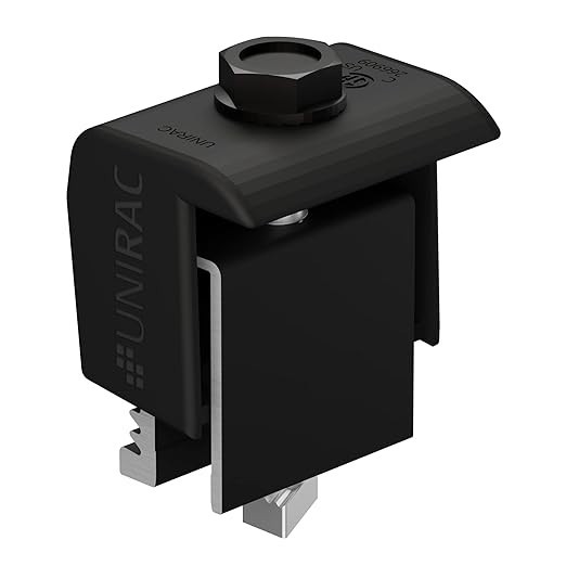(Box of 20) UniRac Solar Mount End Clamps AF 30-46mm Dark Finish 302050D
