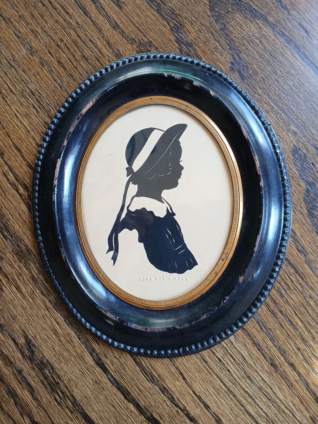 Paper Silhouette Girl Portrait Americana by John Van Bibber  LOOK!!