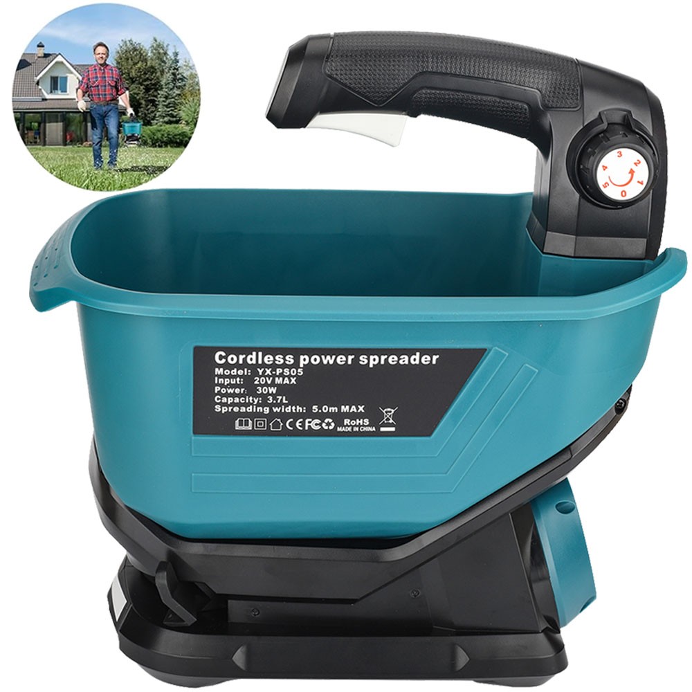 NEW Handheld Power Spreader for Makita 18V Battery 3.7L Seed Spreader Fertilizer
