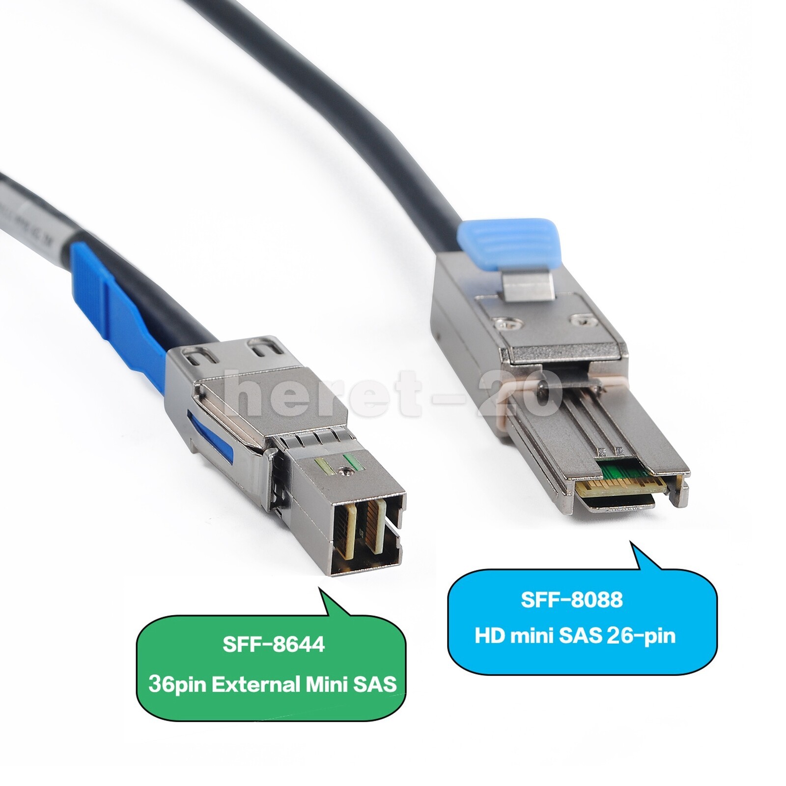 External Mini SAS HD SFF-8644 to Mini SAS SFF-8088 Hybrid Cable 1-Meter(3.3ft)