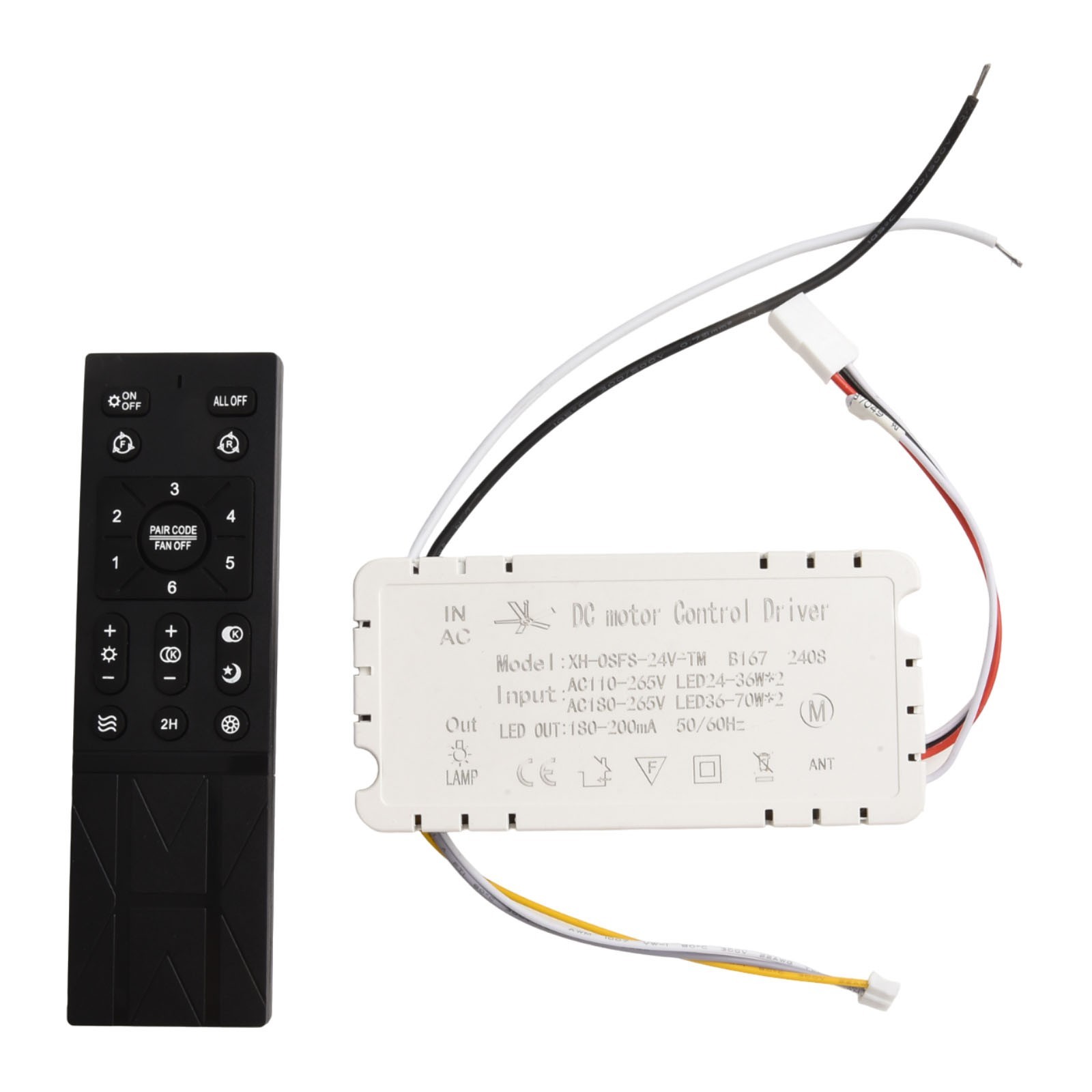 Remote Control for For Ceiling Fan Light Adjustable 6 Settings