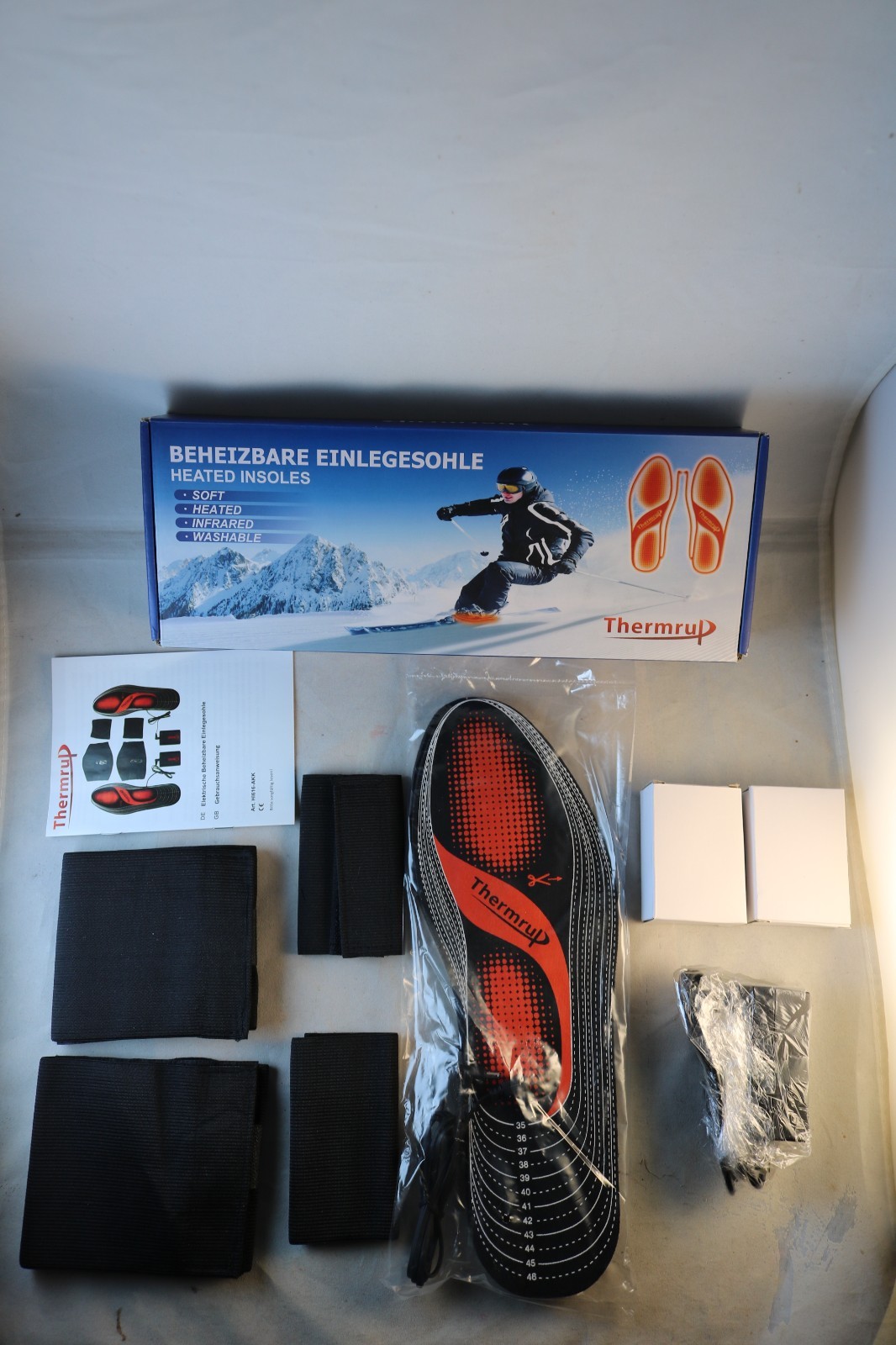 Thermrup HI616AKK Electric Heated Insoles 7.4V Li-Ion Rechargeable SEALED Washab