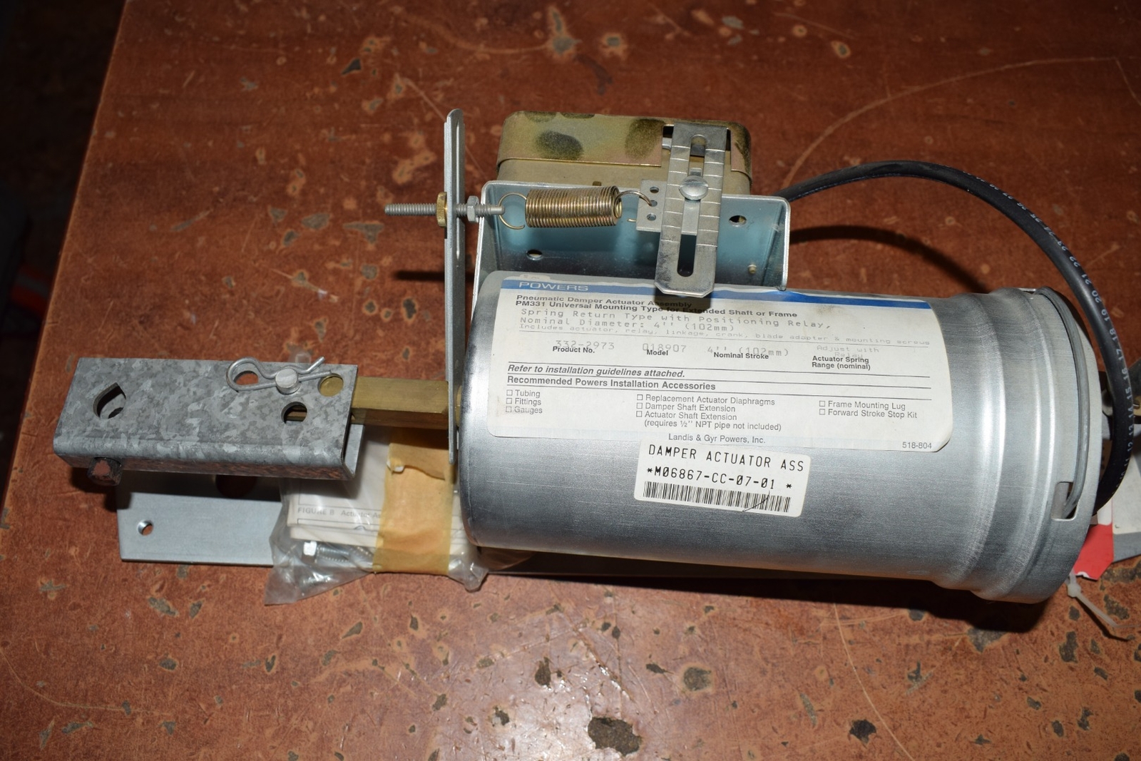 NEW Siemens POWERS CONTROLS 332-2973 Pneumatic Actuator, Spring Return Positioni