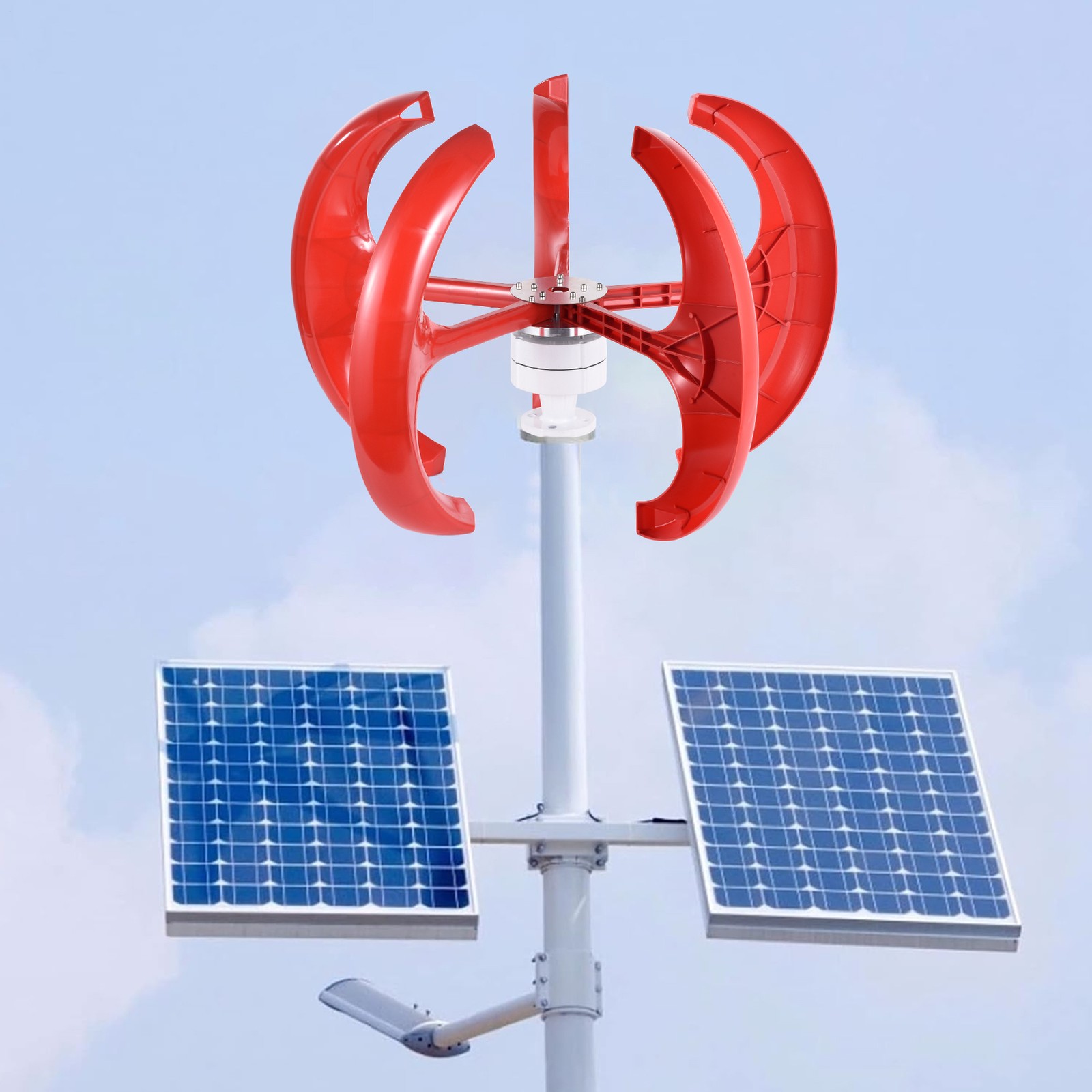 Vertical Axis Wind Turbine Generator 1200W Windmill W/ Controller 12V 24V