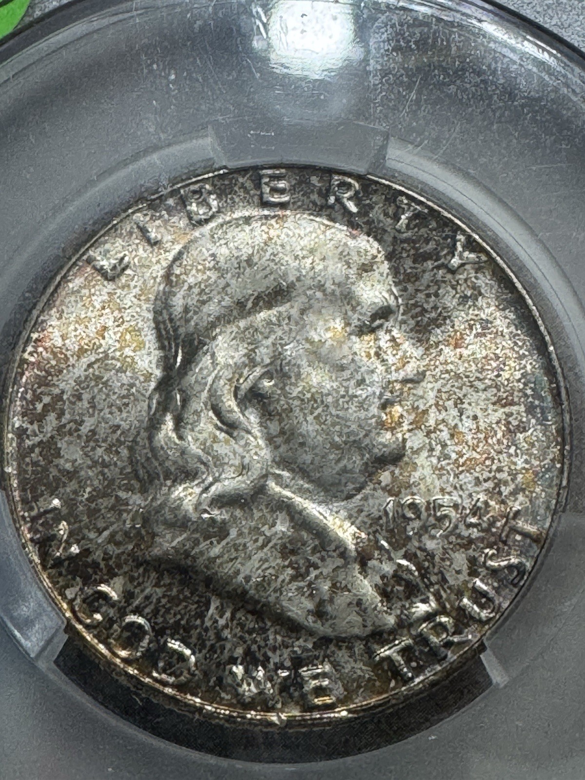 1954 Franklin Half Dollar, CACG MS66+, Great Toning, Free shipping