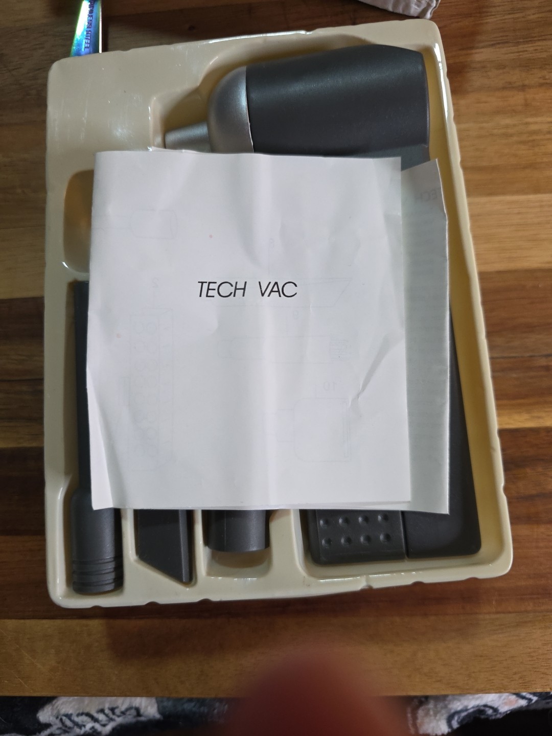 Techvac Keyboard Vacuum PA0914BK - MISSING ONE ADAPTER, READ DESCRIPT - WORKING