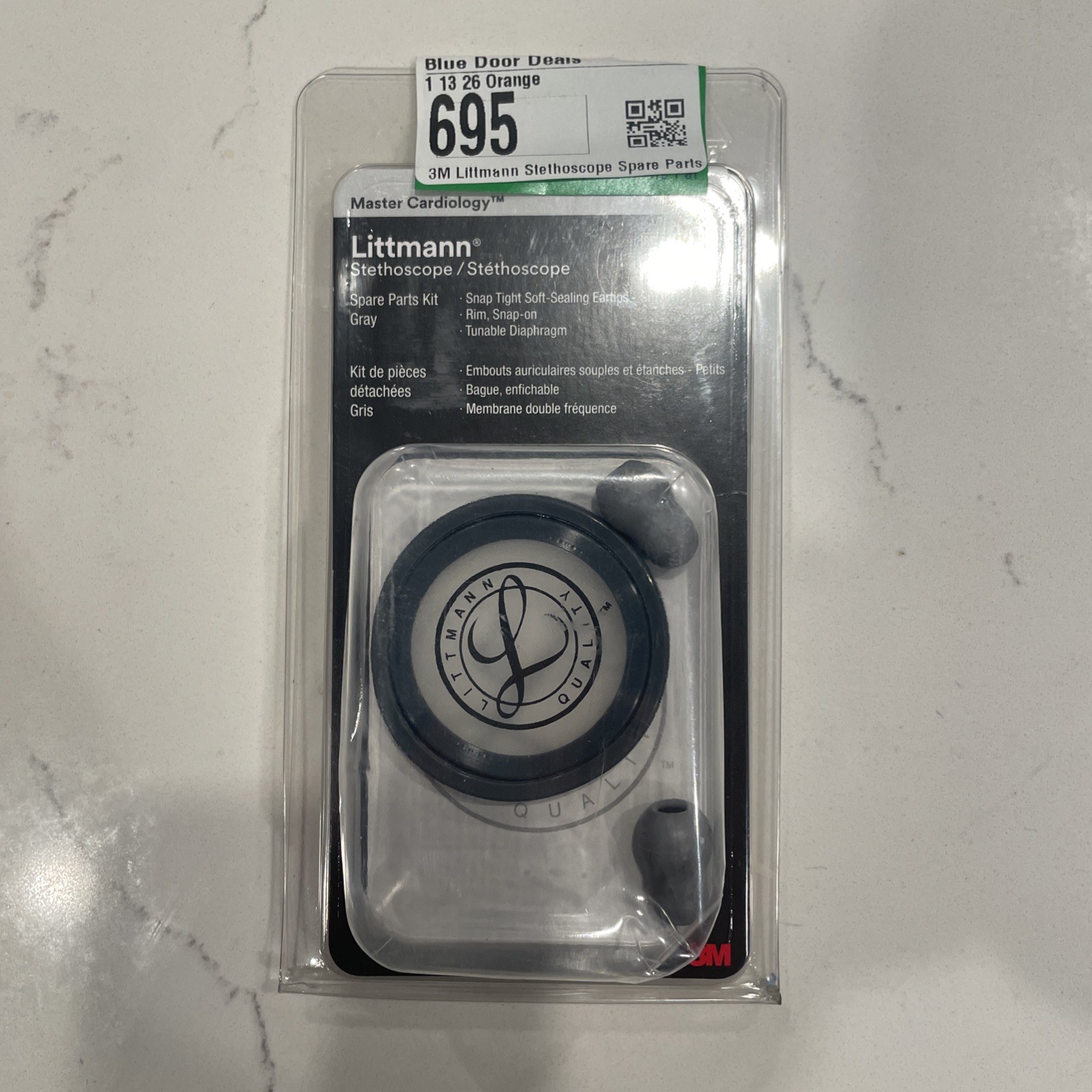 Littmann® Stethoscope Spare Parts Kit, Master Cardiology™, Gray, Gray