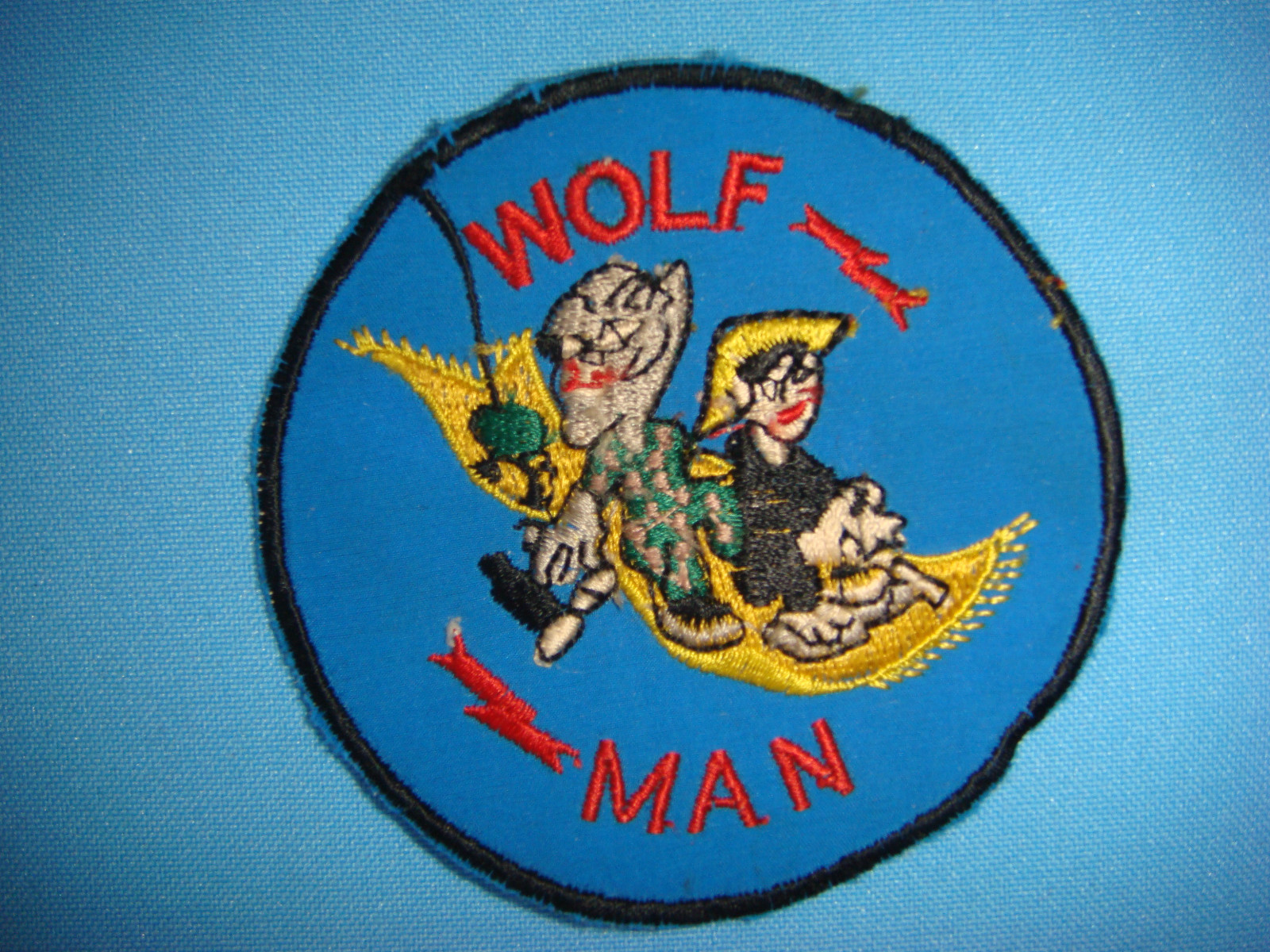 VIETNAM WAR PATCH, US 131st SURVEILLANCE AIRPLANE COMPANY " WOLF MAN "