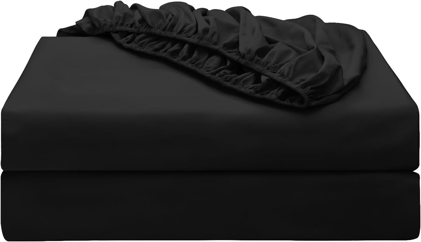 2-Pack Pure Cotton Fitted Sheet King Size, 600 Thread Count 16" Deep Pocket