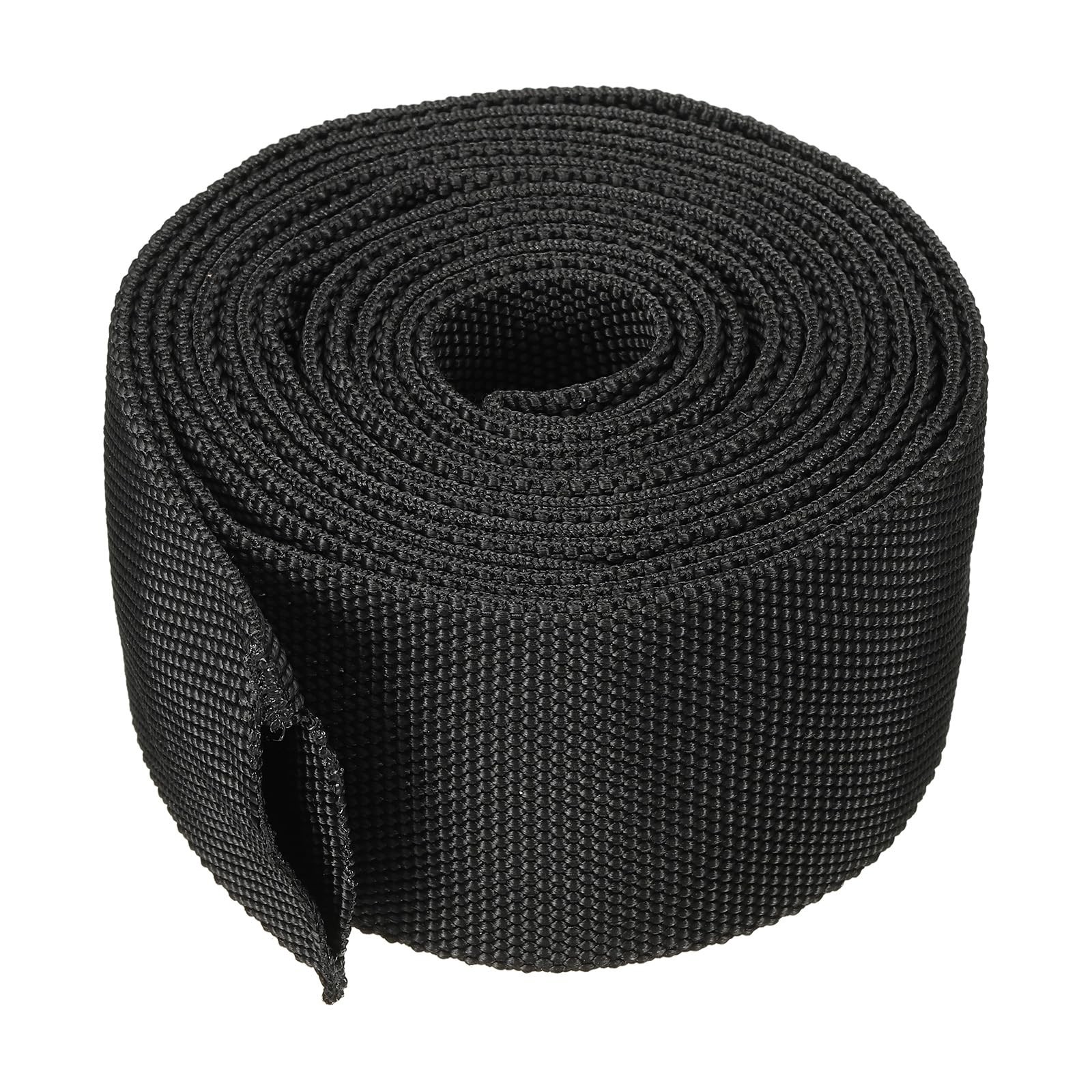 PATIKIL 1.5" Dia 10FT Nylon Protective Hose Sleeve, 1.5 in x 10FT, Black