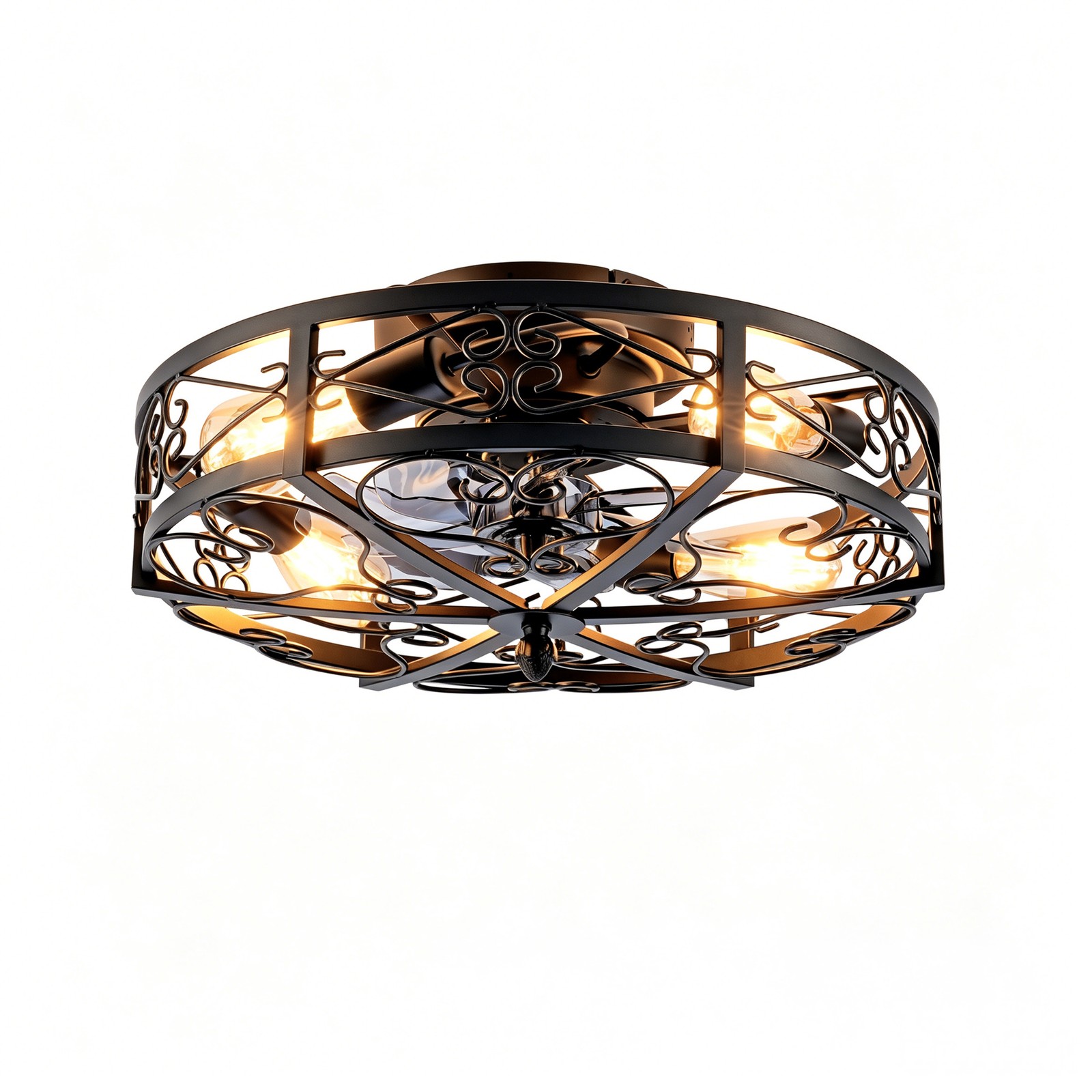 20'' Mounting Type Ceiling Fan,Reversible Motor, DC Remote Control,Speed Ceiling