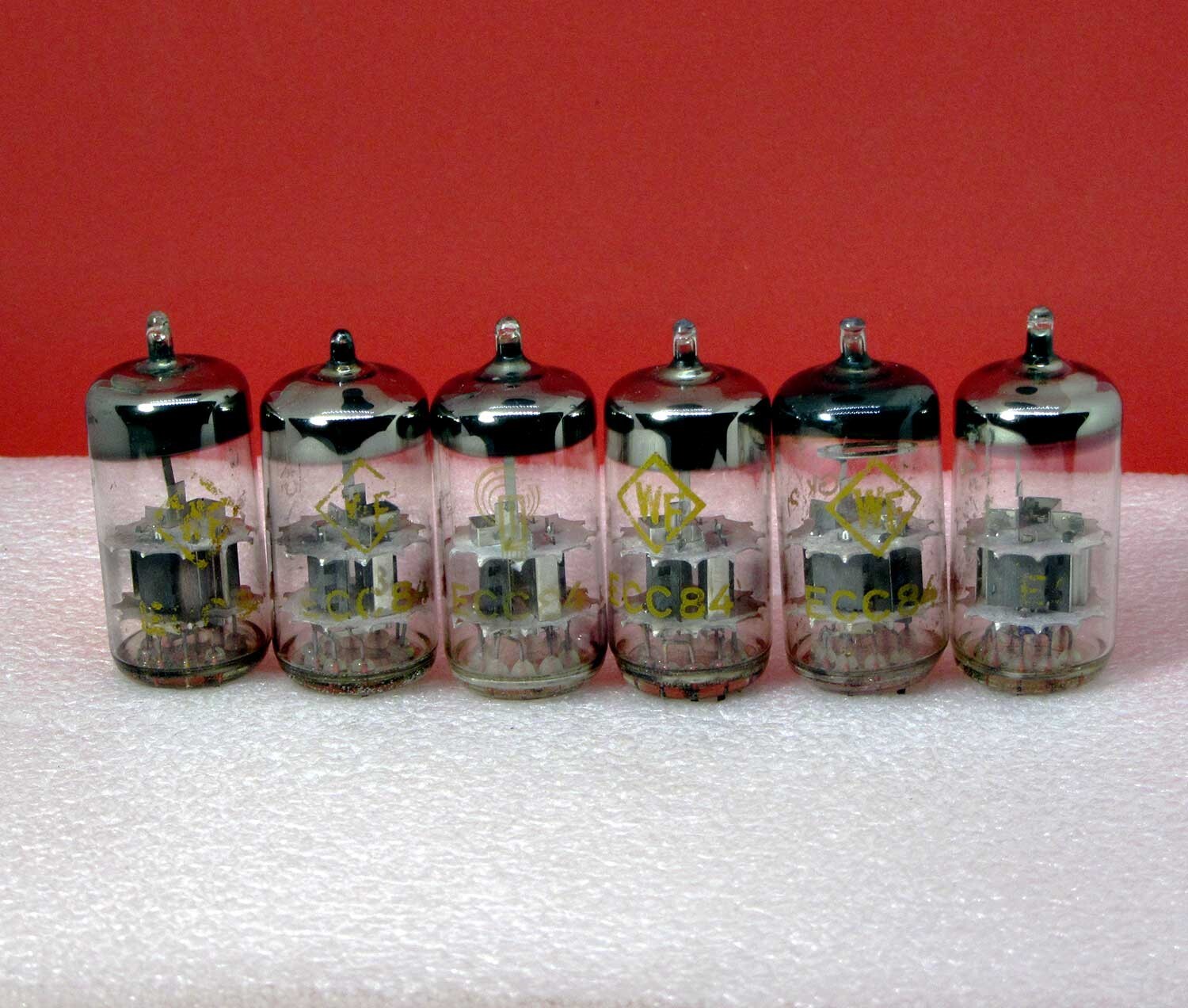 6 pcs ECC84 RFT DOUBLE TRIODE VHF TUBE   ~ 6N14P ~ 6CW7 ~ 6L16 ~ PCC84 = DDP