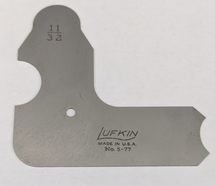 Lufkin 11/32" Radius Gage S-77 USA