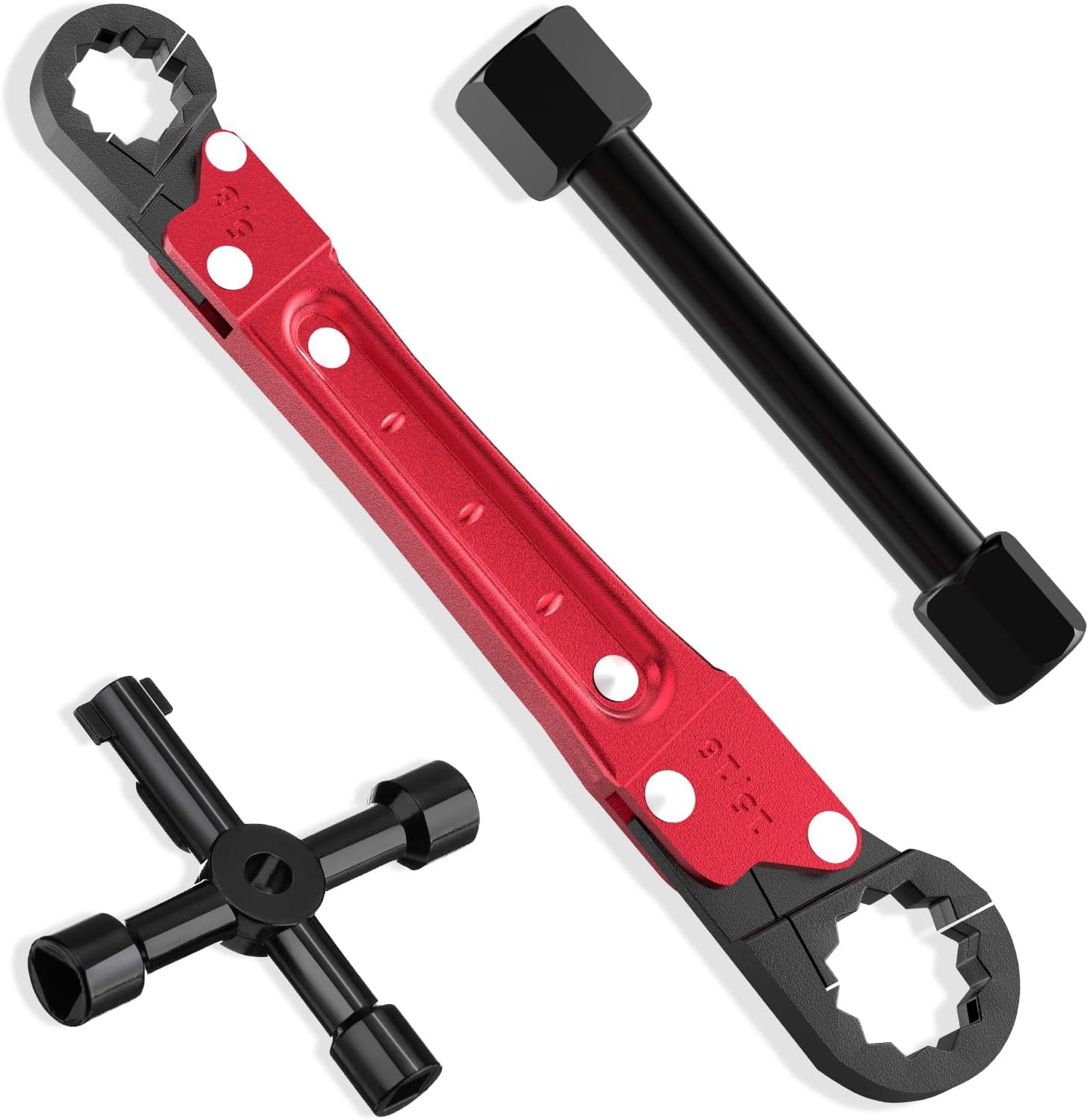 Plumbing Tools Angle Stop Wrench Kit - 3-Piece Plumber Tool Set with Compression