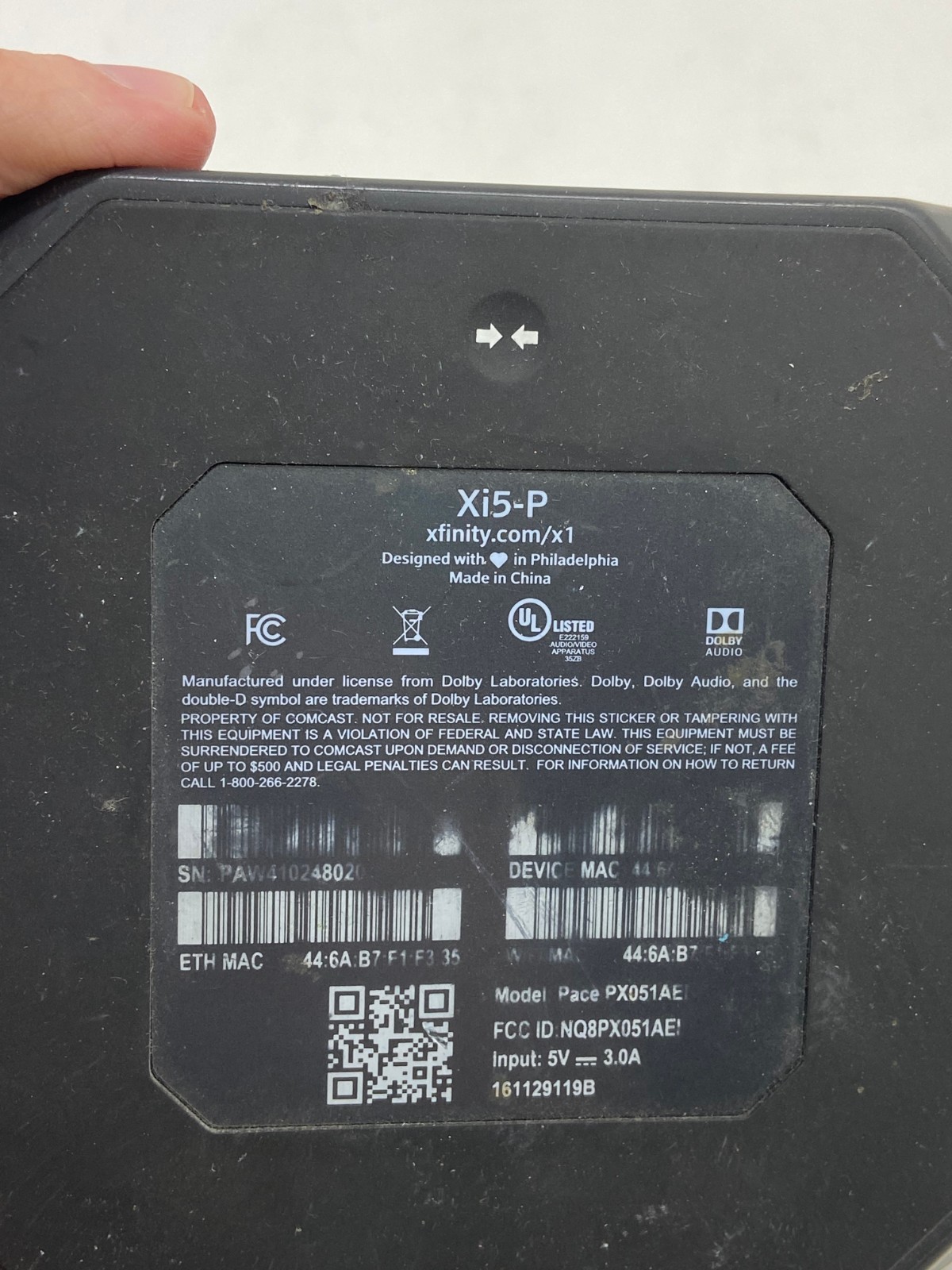 🌊 XFINITY XI5-P Comcast Cable Box ONLY - EUC - I1