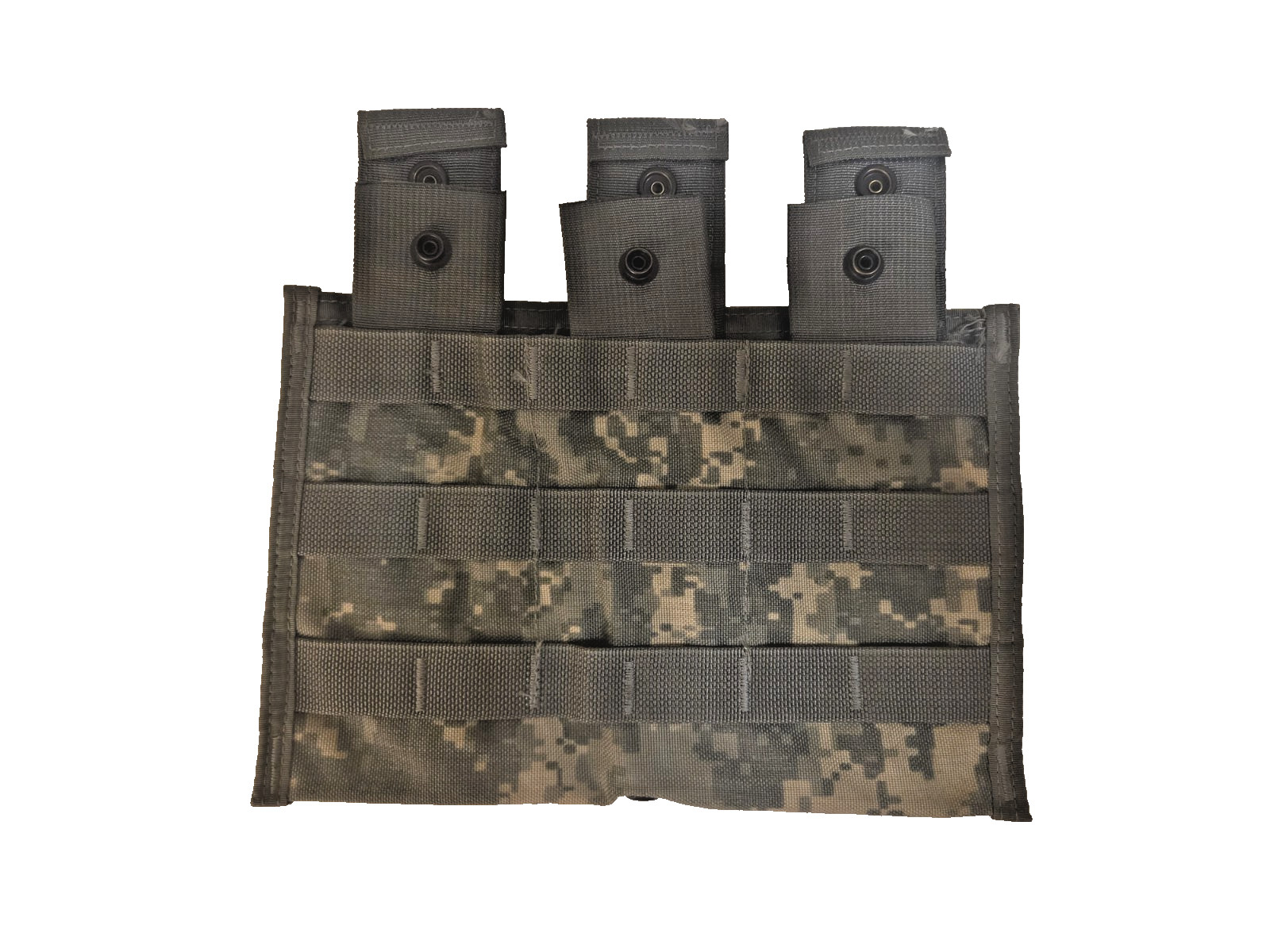 Three Mag Side by Side Ammo Pouch - ACU - USGI - Military Surplus