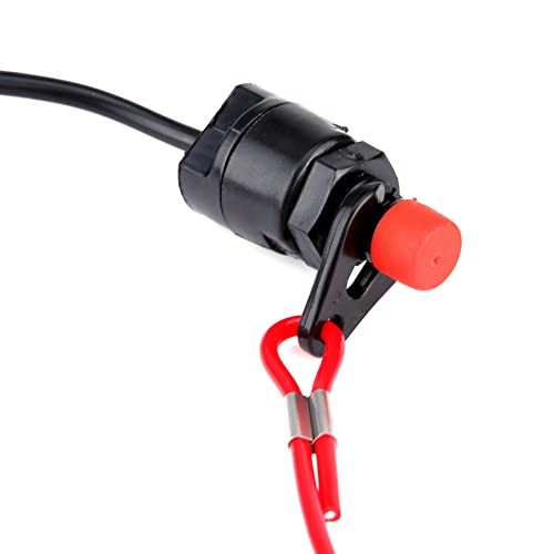 Boat Kill Switch, Outboard Engine Stop Switch with Tether Lanyard Cord,