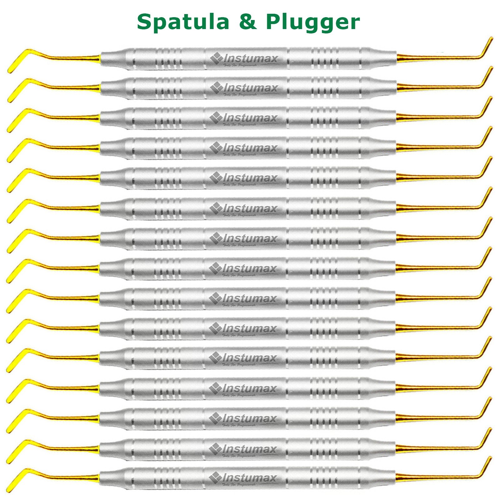 Dental Composite Filling Instruments Spatula & Plugger Titanium Gold Tips