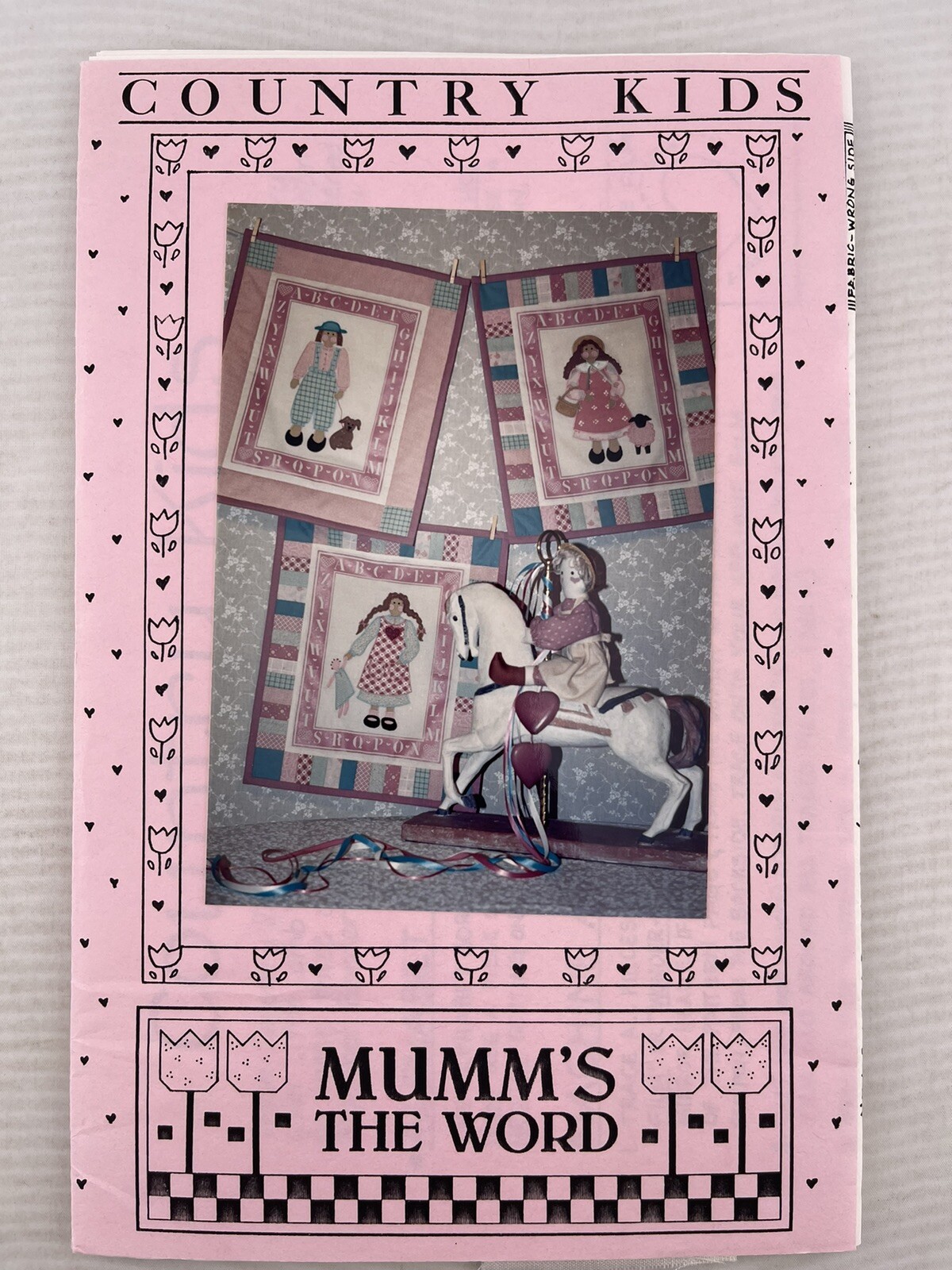 1988 MUMMS THE WORD Appliquéd QUILT WALLHANGINGS Pattern 3 Designs Country Kids