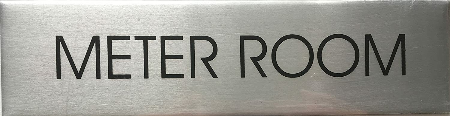 METER ROOM SIGN - Delicato line (BRUSHED ALUMINUM) ref1020-REF24-1027