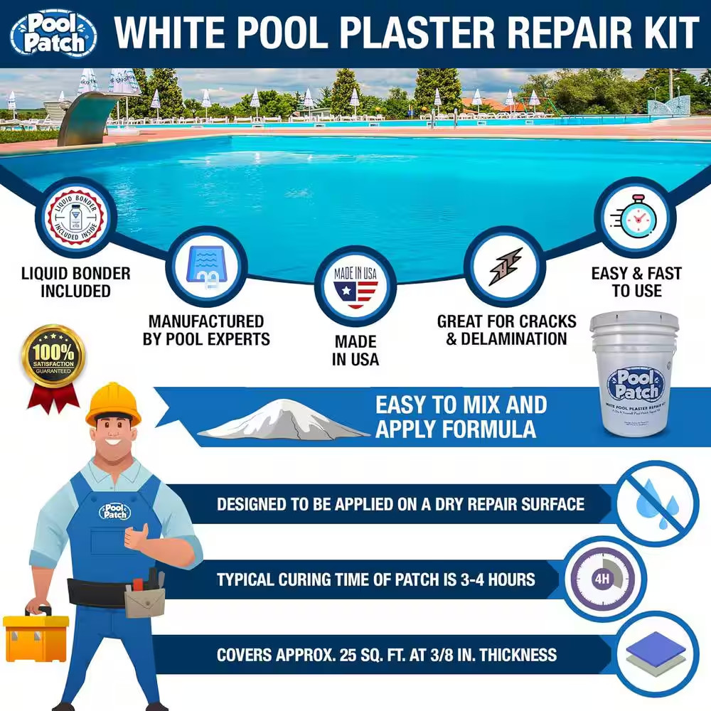 50 Lb. White Pool Plaster Repair Kit