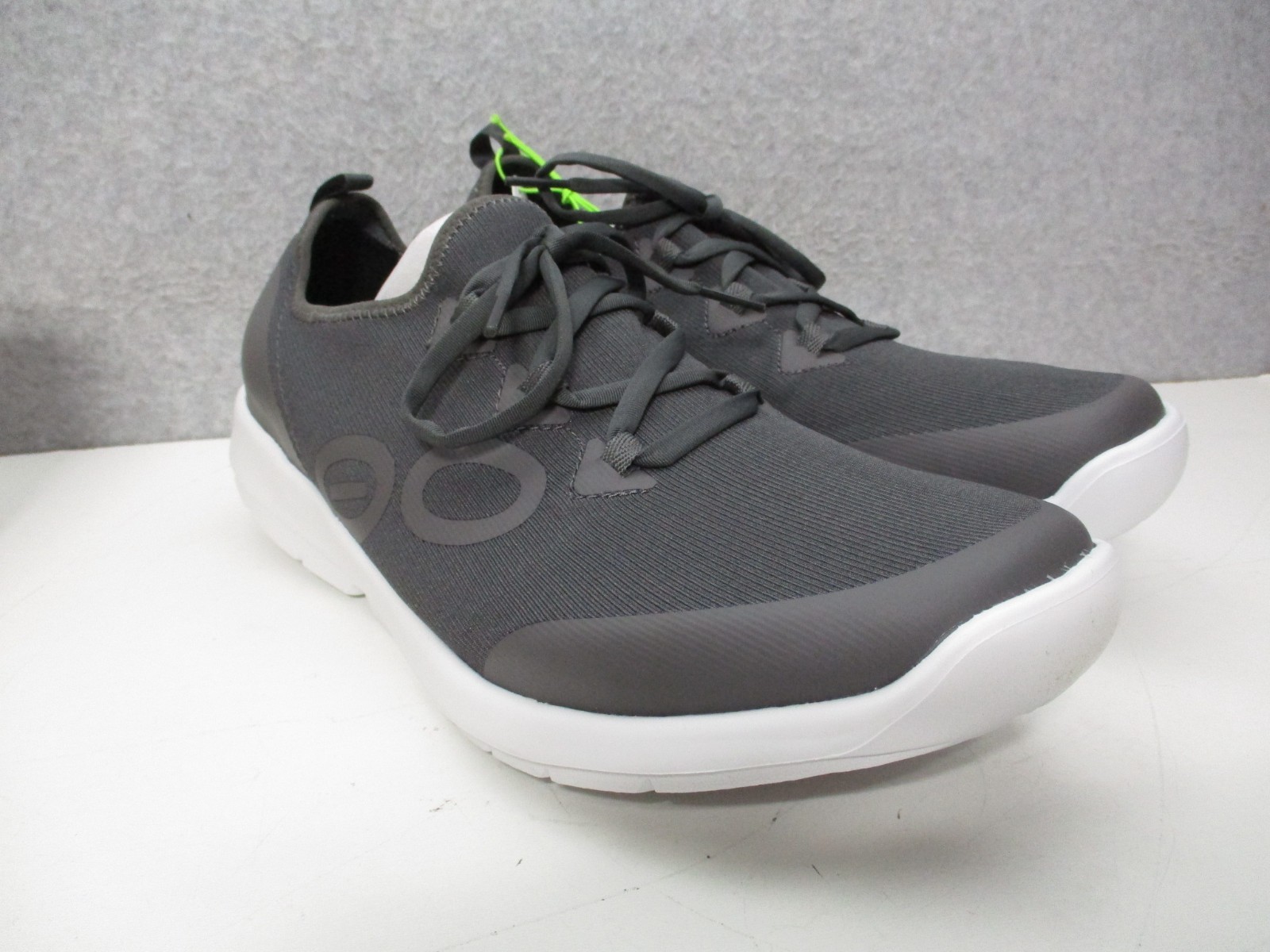 OOFOS OOMG Sport LS Volcanic Ash Gray Shoes Lace Recovery Comfort Mens Sz 12