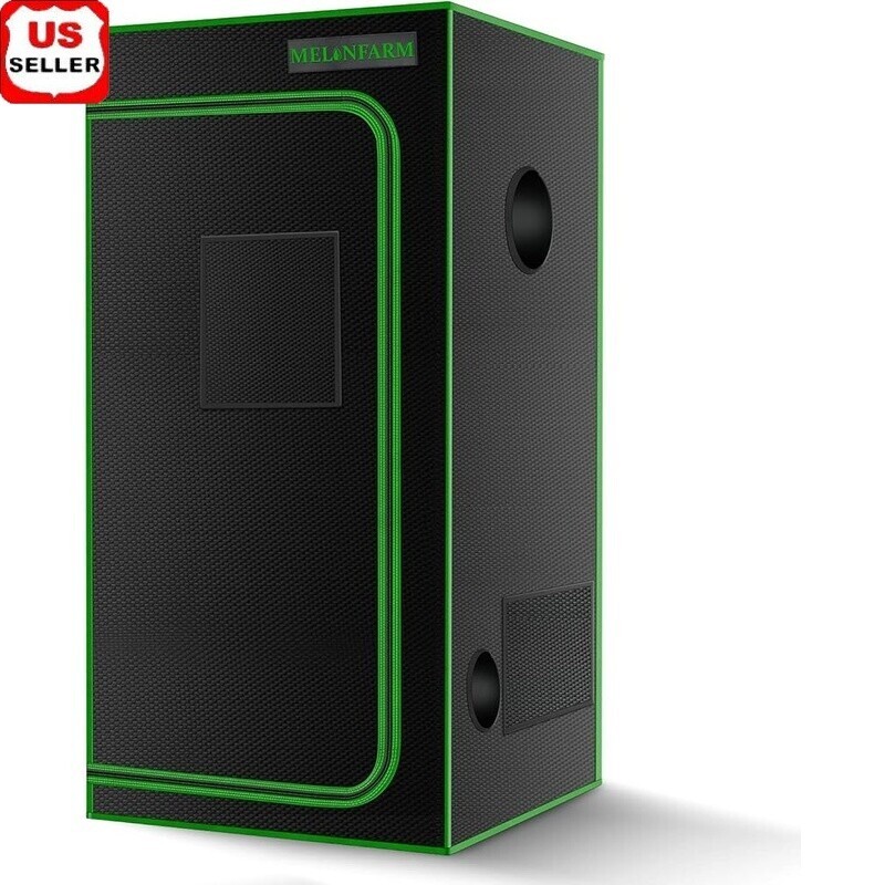 Indoor Grow Tent 24x24x48 Mylar Waterproof Observation Window Hydroponic Setup