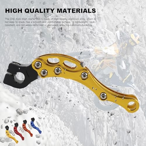 Kick Start Starter Lever, CNC Aluminum Alloy Motorcycle Engine Start Orange