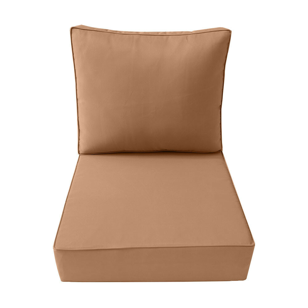 AD104 Piped Trim Large 26x30x6 Deep Seat Back Cushion Slip Cover Set