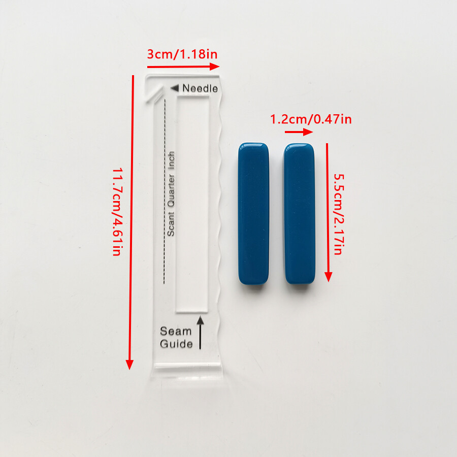 3pcs/set Precise Alignment Seam Guide Fixture (4.61 * 1.18in) and 2 Seam Guides