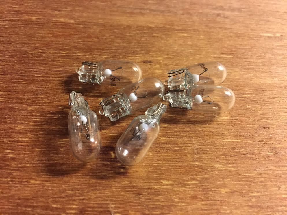 (6)WEDGE 8V LAMPS/Pioneer/SX-650 SX-750 SX-3600 SX-3700 SX-3800 SX-3900 SX-820