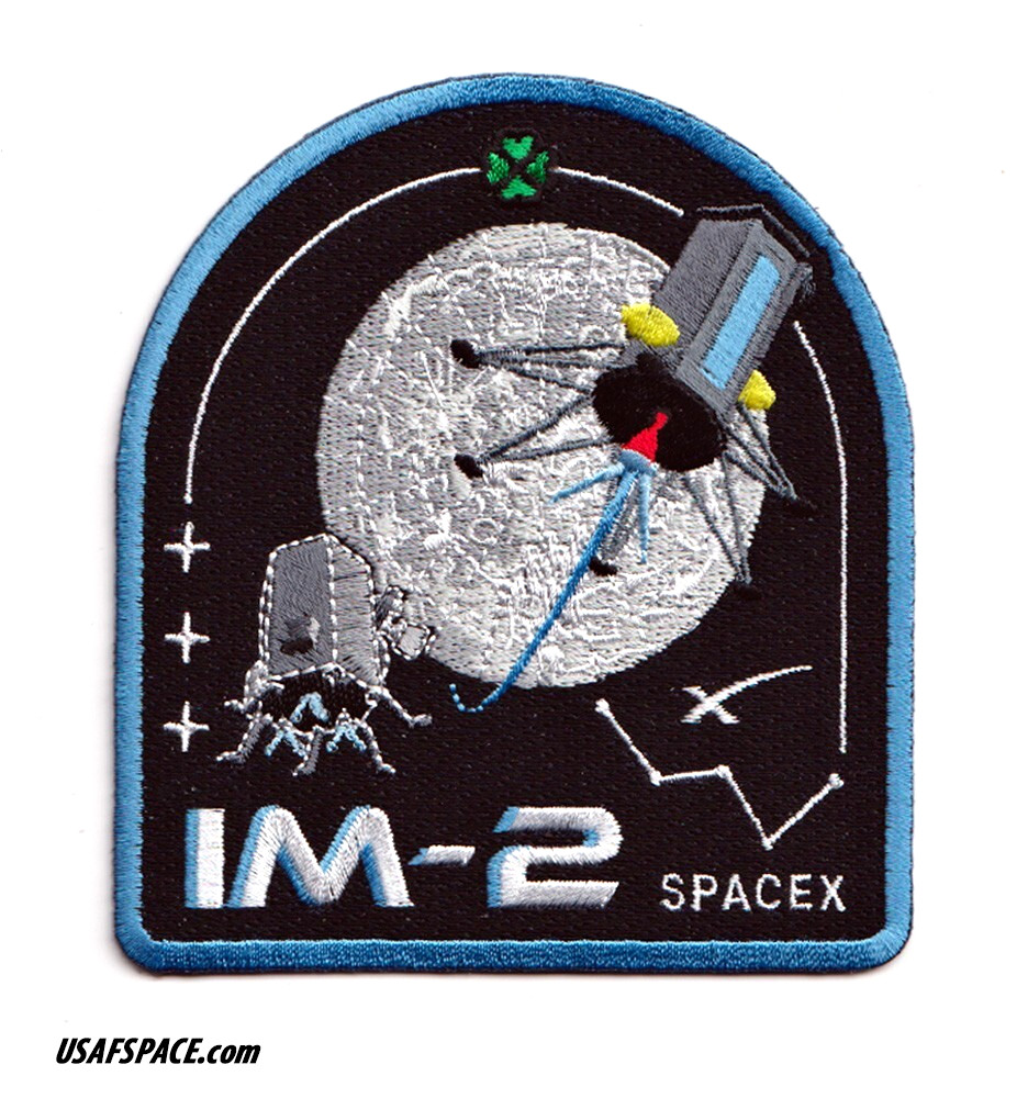 Authentic IM-2 LUNAR Mission SPACEX FALCON 9 Launch EMPLOYEE Patch