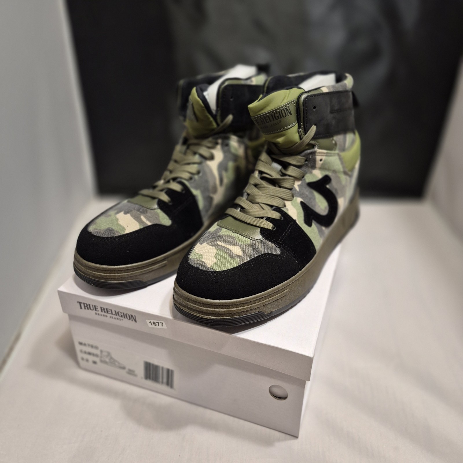 True Religion Men's Mateo Camo High Top Sneakers Brand New 10 M NIB