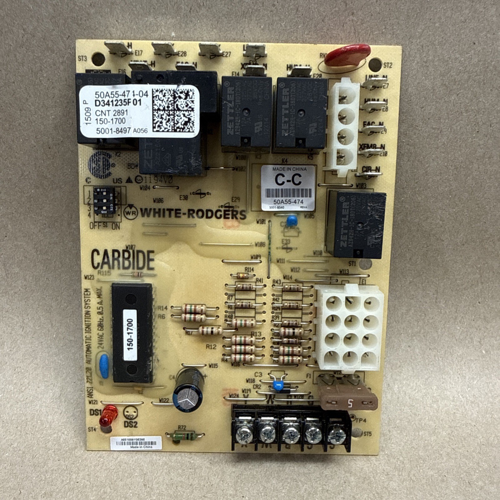 TESTED Furnace Control Circuit Board 50A55-474-04 D341235P01 White-Rodgers B12