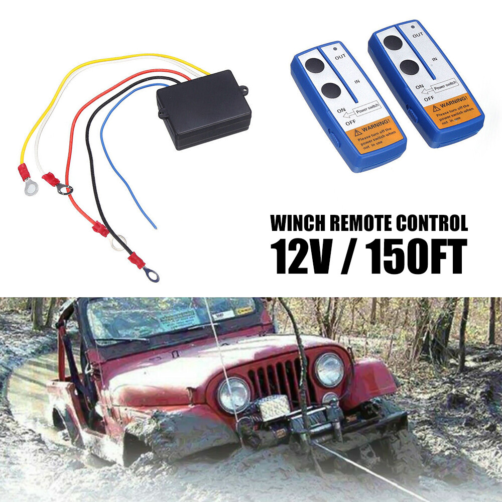 12V 150ft Winch Wireless Remote Control Switch Handset Kit For ATV SUV UTV