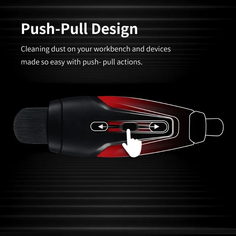 DSPIAE PT-RDB Retractable Dust Brush Double Tips Model Build Cleaning Tools DIY