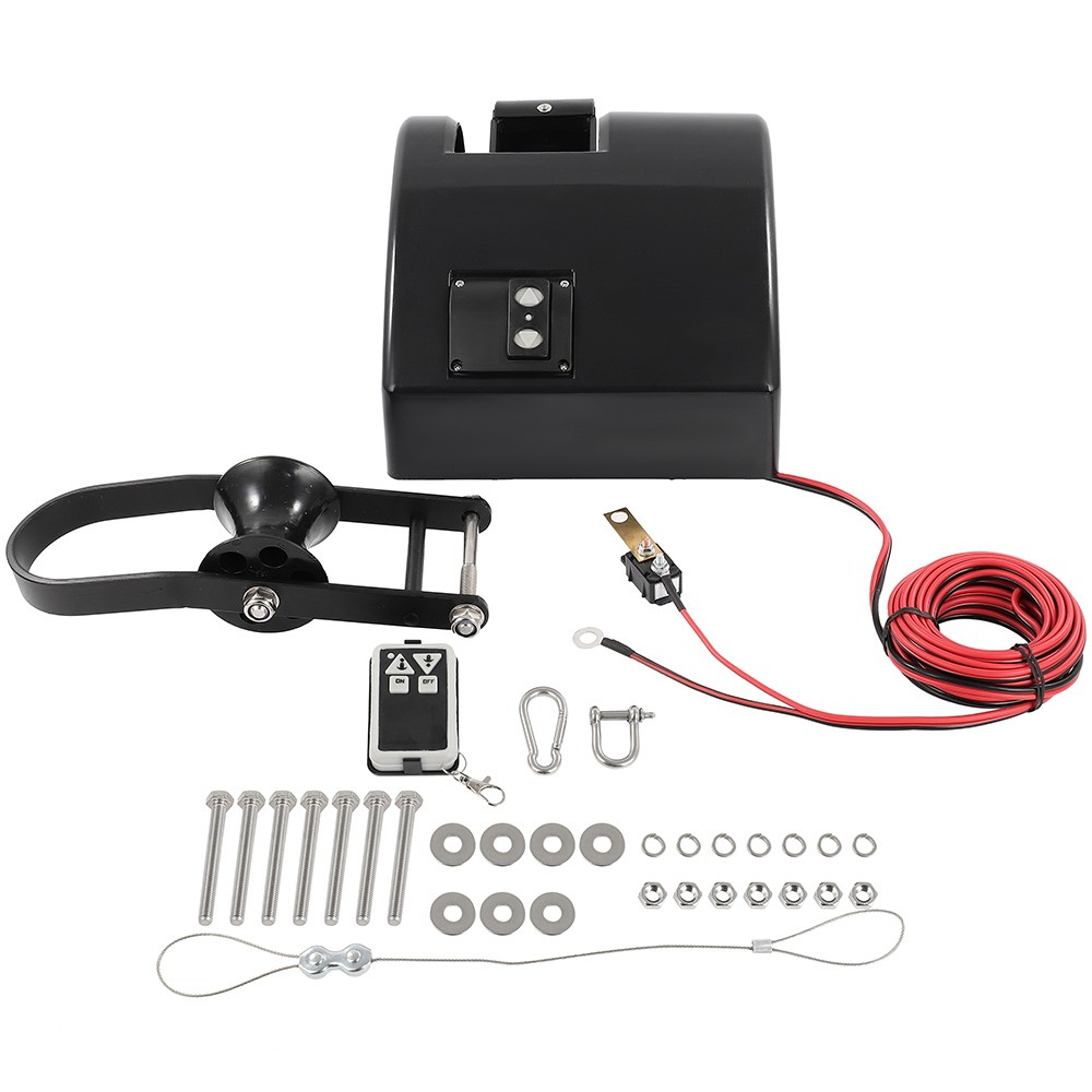 Boat Winch with Anchor Roller & Remote Control Boat Marine Electric Anchor Winch
