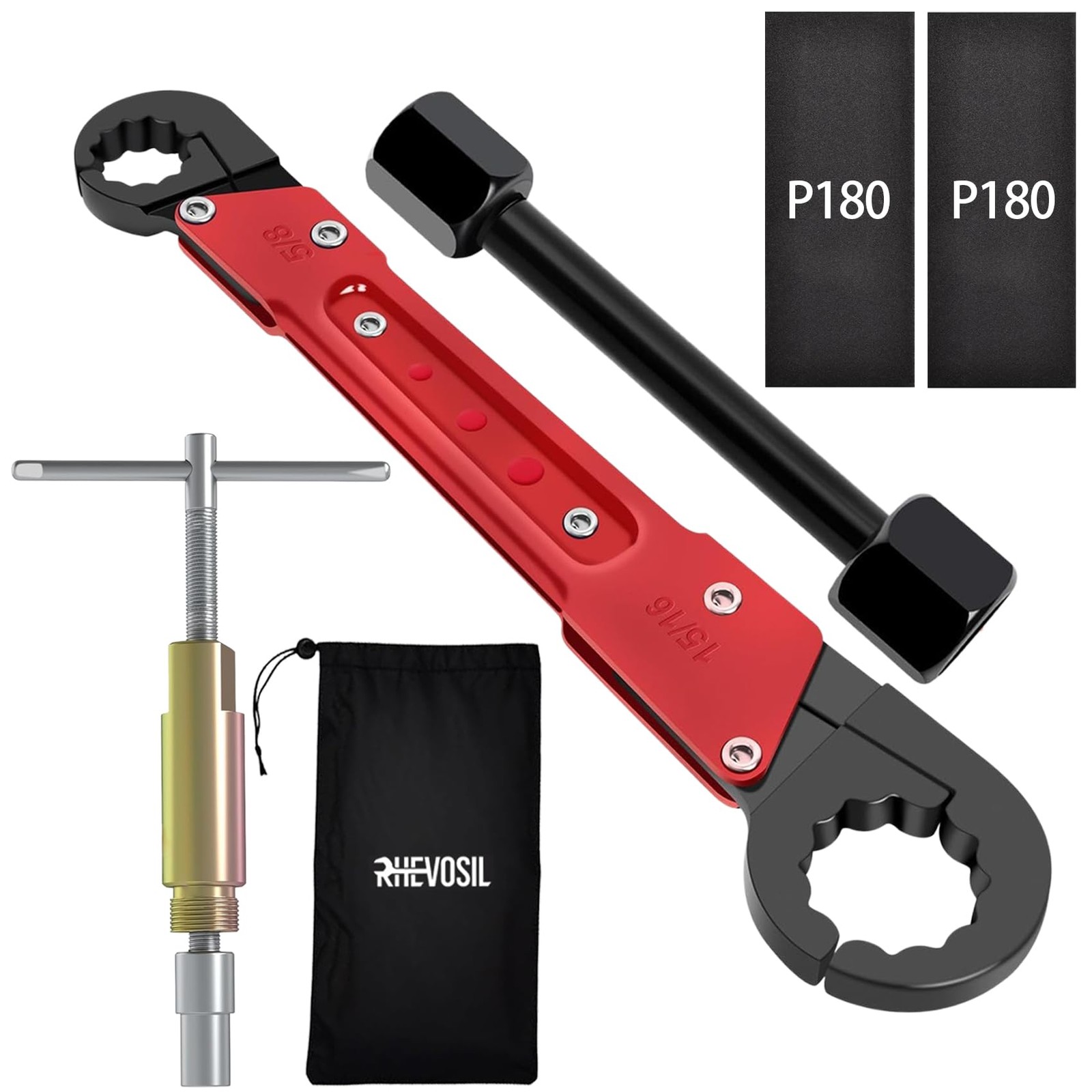 6 Pcs Plumbing Tools Kit with Angle Stop Wrench & 1/2-Inch Compression Sleeve