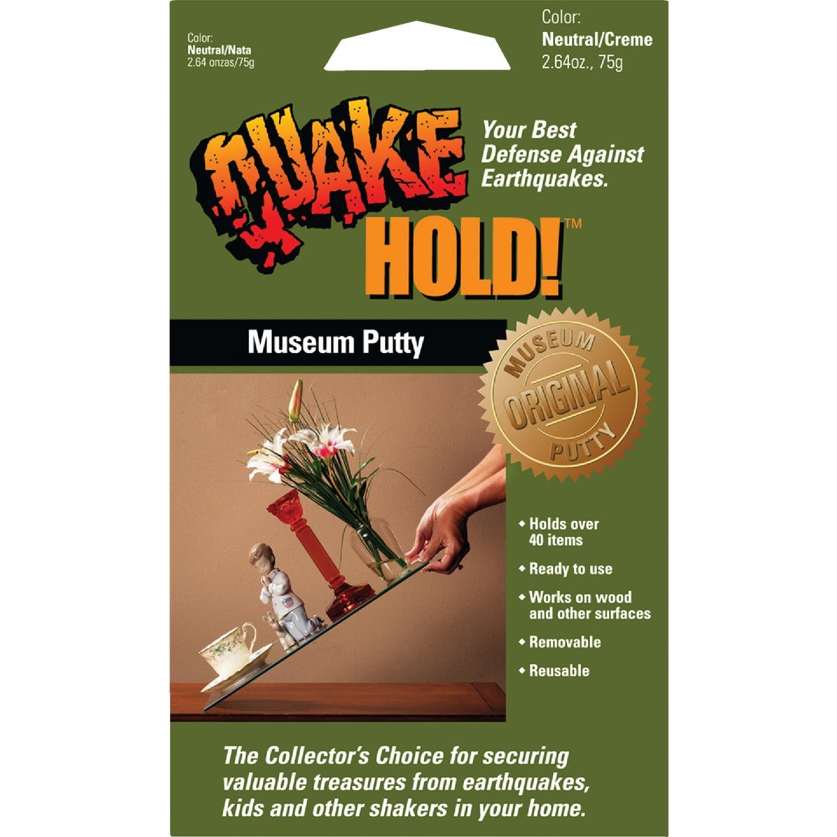 Quake Hold 2.64 Oz. Anchoring Putty 88111 Pack of 24 Quake Hold 88111