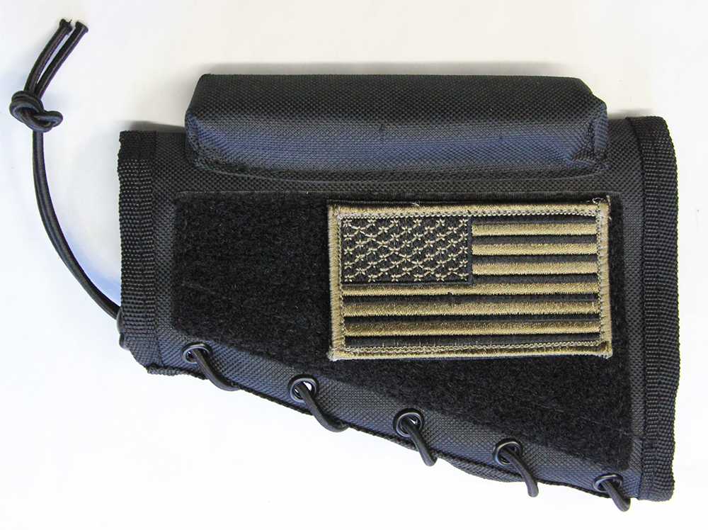 Black Cheek Rest + PATRIOT FLAG Patch Fits Ruger 22 10/22 77/22 AMERICAN Rifle