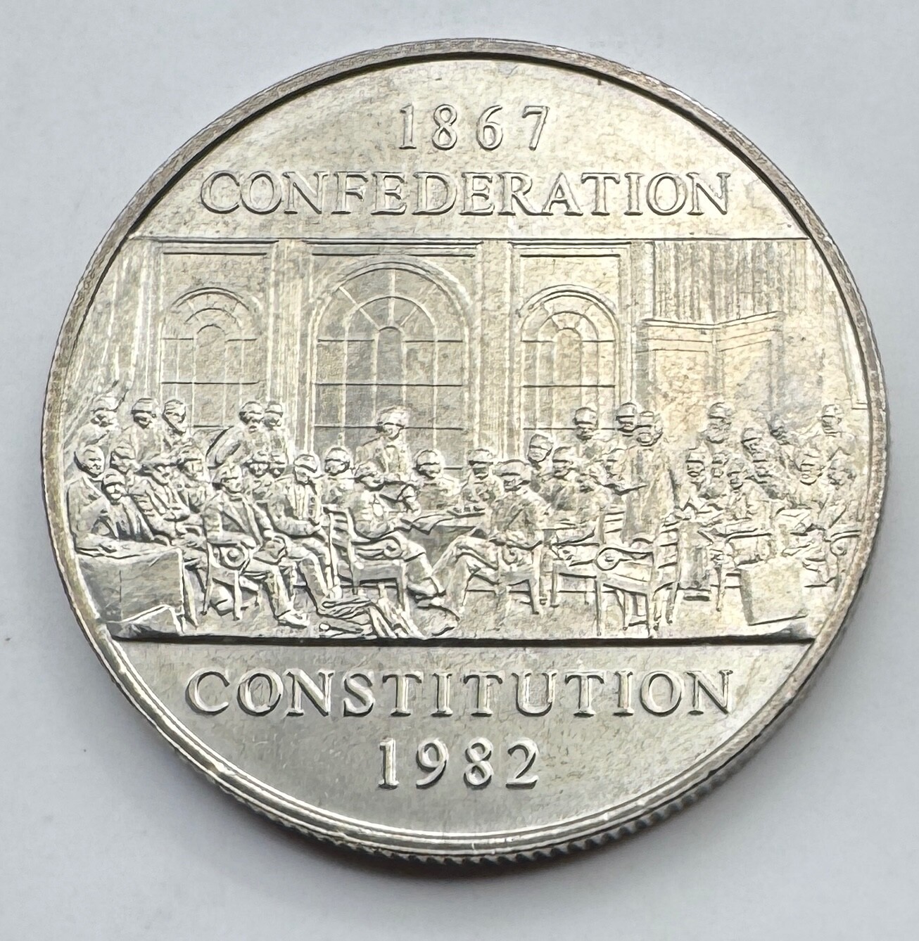 1982 Canada Dollar- Canadian 1D Coin- Confederation Constitution - Free Shipping