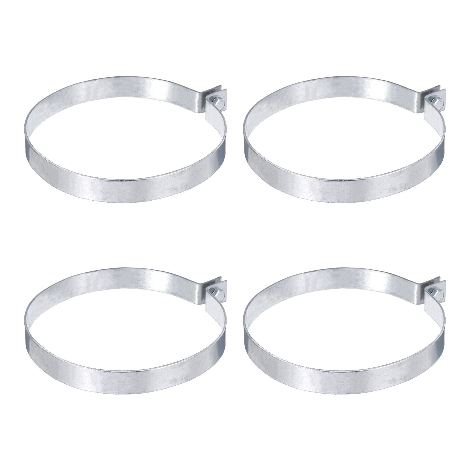 4Pcs Brace Bands, Galvanized Steel Chain Link Fence Bands for 6-1/2" Post