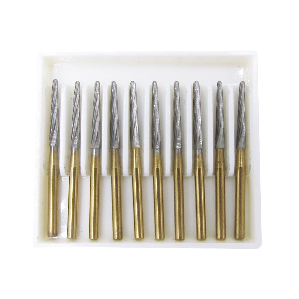 Tungsten Carbide Finishing Burs 1.6mm Diameter 25mm Length - 10 PCS for Dental