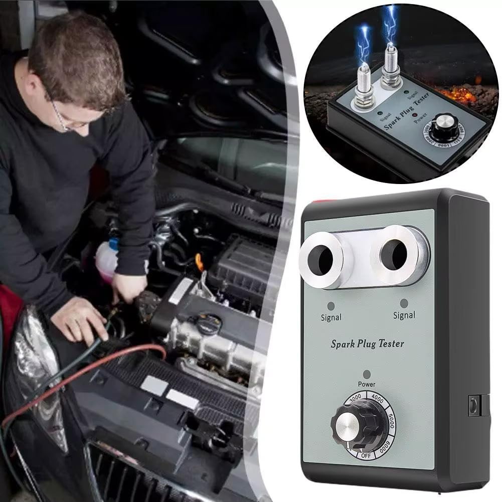Adjustable Spark Plug Tester Ignition Plug Analyzer Tool for 12VGasoline Vehicle