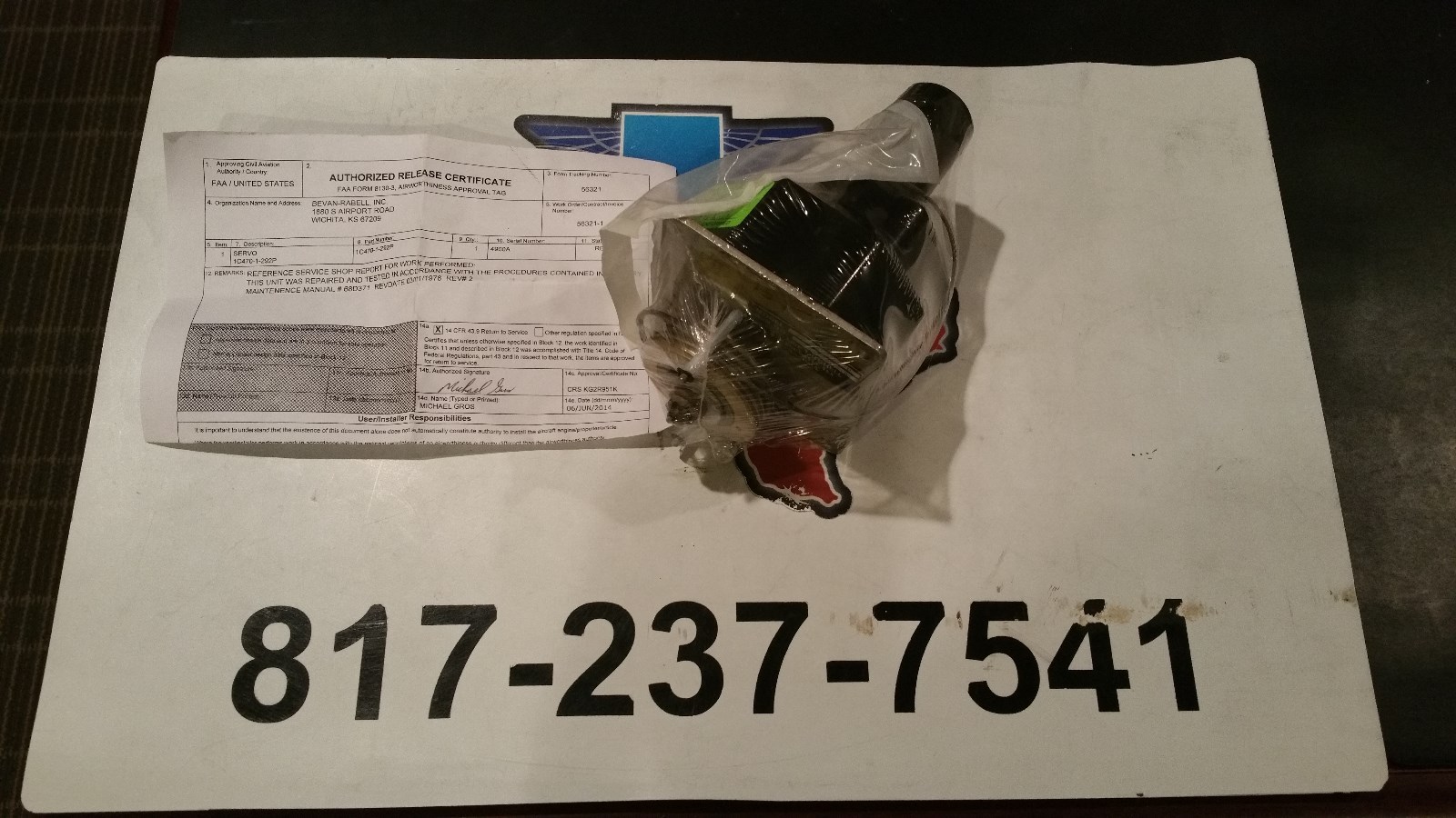 PITCH SERVO, 1C470, 1C470-1-292P, fresh 8130 6/14