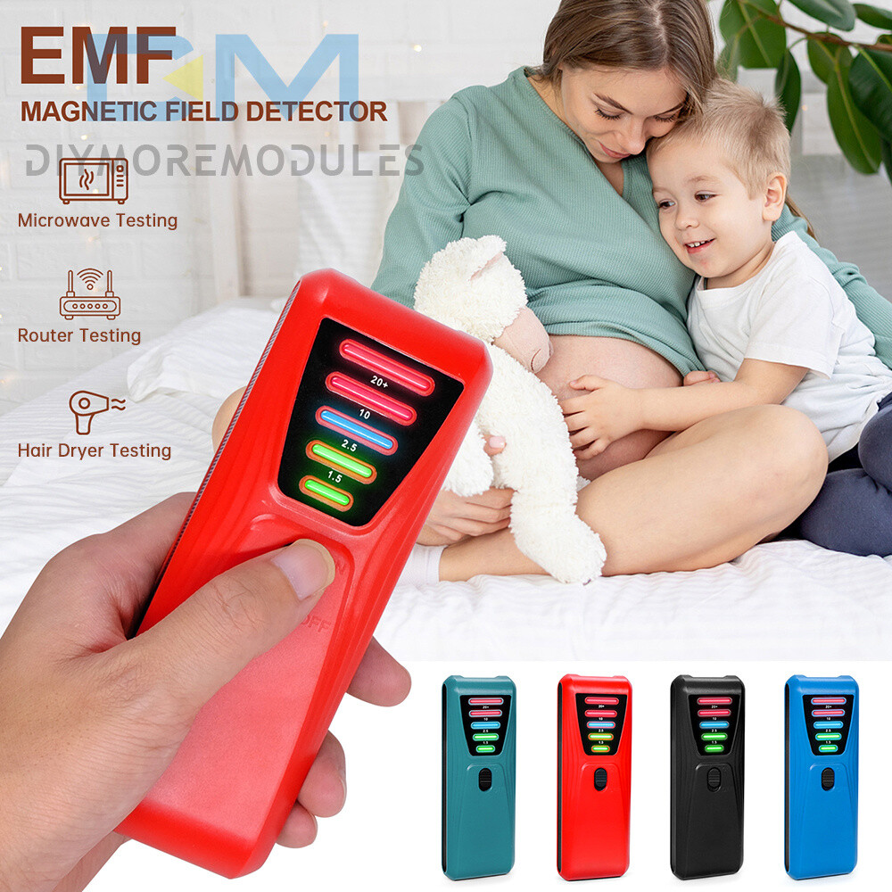 LED Magnetic Field Detector EMF Meter Portable Electromagnetic Radiation Tester